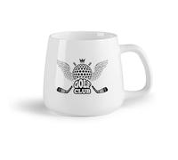 DEBINGY Fruta de cerámica Tazas con Asas Cómodas Citas creativas sobre el golf en el club de golf （14oz/400ml） Perfecto para cocinas, restaurantes y cafeterías, gran idea de regalo