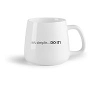 DEBINGY Fruta de cerámica Tazas con Asas Cómodas ¡Son simples frases inspiradoras para niños y niñas! ¡Hazlo! （14oz/400ml） Para cafetería o restaurante