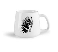 DEBINGY Fruta de cerámica Tazas de Café con Asa Calavera de la muerte de la parca de Halloween para niño （14oz/400ml） Tazas de cerámica para el hogar o el trabajo