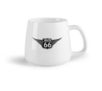 DEBINGY Fruta de cerámica Tazas de café de cerámica blanca Señal de Carretera Ala Garaje Coche （14oz/400ml） Para café, sopa, té, leche, latte, chocolate caliente, para mujeres y hombres