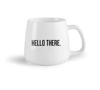 DEBINGY Fruta de cerámica Tazas de café de gres con asa Hola a casa Cita Cartel de bienvenida Simple Eat （14oz/400ml） Taza de cerámica para capuchino, té, leche
