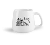 DEBINGY Fruta de cerámica Tazas de Café y Té Libros Tea Hat Bookworm Sala de lectura Biblioteca Sala de lectura （14oz/400ml） Ideal para usar en casa y la oficina