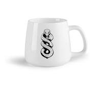 DEBINGY Fruta de cerámica Tazas de Cerámica para Café, Leche y Té una serpiente enroscada perfecta （14oz/400ml） Perfecto para cocinas, restaurantes y cafeterías, gran idea de regalo
