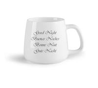 DEBINGY Fruta de cerámica Tazas de gres para café y té Buenas noches, dulces sueños, buenas noches, te amamos. Palabras. （14oz/400ml） Bonito regalo de Navidad