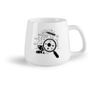 DEBINGY Fruta de cerámica Tazas de gres para café y té Científico químico adolescente laboratorio científico （14oz/400ml） Tazas de cerámica para el hogar o el trabajo