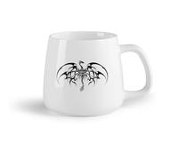 DEBINGY Fruta de cerámica Tazas de gres para café y té Monstruos tribales Bebé dragón Animales mágicos Anime Cómics （14oz/400ml） Para cafetería o restaurante