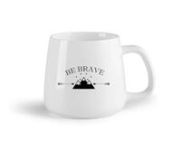 DEBINGY Fruta de cerámica Tazas de gres para café y té Montaña Flecha Estrella País Aventura Valiente Cita （14oz/400ml） Taza de cerámica para capuchino, té, leche