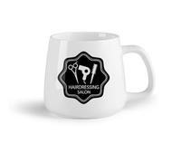 DEBINGY Fruta de cerámica Tazas de gres para café y té Peluquería Barbería Peinado Recepción Hall de entrada （14oz/400ml） Café, té, latte, leche, cacao, zumo y otras bebidas calientes