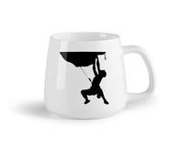 DEBINGY Fruta de cerámica Tazas de gres para café y té Tatuaje de escalada en roca para chicos, deportes masculinos （14oz/400ml） Para té, café, infusión caliente