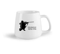 DEBINGY Fruta de cerámica Tazas de té, café y chocolate caliente Gimnasio de rifles de francotirador （14oz/400ml） Apto para lavavajillas y microondas, para la oficina y el hogar