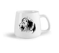 DEBINGY Fruta de cerámica Tazas de té, café y chocolate caliente León africano Animal salvaje de la selva Niños （14oz/400ml） Regalo para hombre o mujer