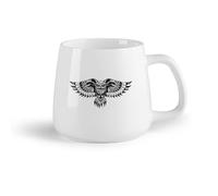 DEBINGY Fruta de cerámica Tazas de té y café con estilo Búho de lujo, fauna silvestre, pájaro, animal salvaje, bohemio （14oz/400ml） Apto para lavavajillas