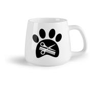 DEBINGY Fruta de cerámica Tazas de té y café Salón de belleza para mascotas, tijeras para peluquería canina, salón de belleza para mascotas （14oz/400ml） Para el hogar o el trabajo