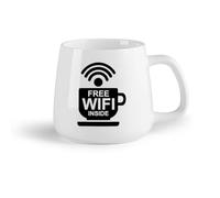 DEBINGY Fruta de cerámica Tazas de té y café Señal Wifi Cafetería Restaurante Bar Pub Tienda Internet Calidad Tienda （14oz/400ml） Para el hogar o el trabajo