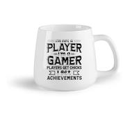 DEBINGY Fruta de cerámica Tazas de té y café Un día sin videojuegos es como bromear, no tengo ni idea de juegos. （14oz/400ml） Ideal para usar en casa y la oficina