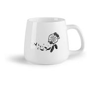 DEBINGY Fruta de cerámica Tazas Geniales Atrapasueños bohemio con rosas y pájaros voladores. Atrapasueños escandinavo con cita inspiradora. （14oz/400ml） Bonito regalo de Navidad