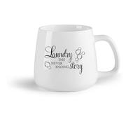 DEBINGY Fruta de cerámica Tazas Geniales Cita de la historia interminable de la colada con el símbolo de burbuja Proverbio de la colada （14oz/400ml） Para hombres y mujeres