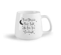 DEBINGY Fruta de cerámica Tazas Grandes para Bebidas Calientes Citas Dulces sueños Duerme bien Dormitorio Luna （14oz/400ml） Para té, café, infusión caliente