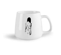 DEBINGY Fruta de cerámica Tazas Grandes para Té, Café y Chocolate Caliente atractivo sexual Hermosa chica （14oz/400ml） Taza de cerámica para capuchino, té, leche