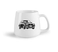 DEBINGY Fruta de cerámica Tazas Grandes para Té, Café y Chocolate Caliente Transporte de coches clásicos （14oz/400ml） Cappuccino, Latte Macchiato, té, espresso