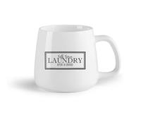 DEBINGY Fruta de cerámica Tazas para Chocolate Caliente Letrero de lavandería de autoservicio abierto las 24 horas （14oz/400ml） Apto para lavavajillas y microondas