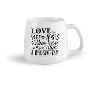 DEBINGY Fruta de cerámica Tazas para Chocolate Caliente Peluquería canina para mascotas Citation Animal Salon Shop （14oz/400ml） Para café, avena, té, fácil de limpiar
