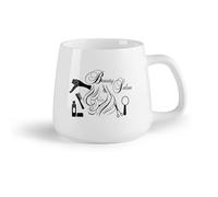 DEBINGY Fruta de cerámica Tazas para Chocolate Caliente Salón de belleza Maquillaje Barbería Peluquería Sala de moda （14oz/400ml） Apto para lavavajillas y microondas