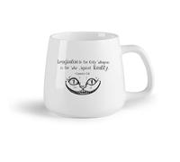 DEBINGY Fruta de cerámica Tazas Resistentes Citas de Alicia en el país de las maravillas: La imaginación es la única （14oz/400ml） Para el hogar o el trabajo