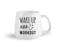 DEBINGY Fruta de cerámica Tazas Resistentes Citas de Gymnasium, motivación para el ejercicio, entrenamiento, gimnasio, motivación （14oz/400ml） Para el hogar o el trabajo