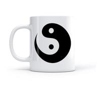 DEBINGY Tasse à café avec anse - Céramique classique Cercle Symbole d'Harmonie Équilibre Yin Yang （11oz/320ml） Pour expresso, service à thé