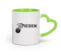 DEBINGY Tasse à café avec anse - classique Anneau de basket-ball Sport de basket-ball （11oz/320ml） Tasses à café en pour la maison ou le travail Vert