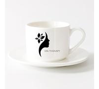 DEBINGY Tasse à thé Versets bibliques Jésus Cœur Ceci n'est pas une religion Relation Fleur （6oz/175ml） Cappuccino, latte macchiato, thé, expresso Service à thé tasse et soucoupe (blanc)