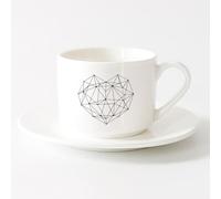 DEBINGY Tasses à café avec anse Collectionner les souvenirs Campeurs Aventure au feu de camp Camping （6oz/175ml） Pour le thé Café chaud Service à thé tasse et soucoupe (blanc)