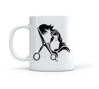 DEBINGY Tasses à café en grès avec anse Homme Femme Barbier Outils Salon de beauté Styliste Cheveux （11oz/320ml） Pour la maison ou le travail