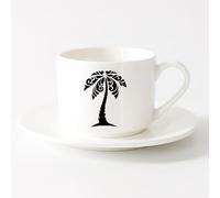 DEBINGY Tasses à thé, à café et à chocolat chaud Chambre d'enfants Octopus Ocean （6oz/175ml） Élégant et durable - Compatible micro-ondes et lave-vaisselle Service à thé tasse et soucoupe (blanc)