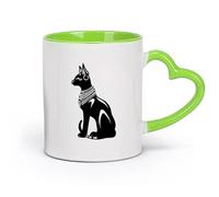 DEBINGY Tasses à thé, à café et à chocolat chaud Chat égyptien Buster Égypte ancienne Vintage （11oz/320ml） Tasses à café en pour la maison ou le travail Vert
