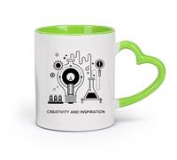 DEBINGY Tasses à thé, à café et à chocolat chaud Tables de chimie d'inspiration scolaire （11oz/320ml） Élégant et durable - Compatible micro-ondes et lave-vaisselle Vert