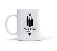 DEBINGY Tasses à thé, à café et à chocolat chaud Words Wine Shop Restaurant Crown Drink Bar （11oz/320ml） Pour boissons chaudes, latte, cappuccino