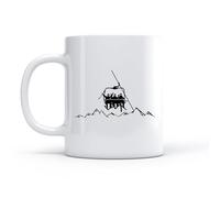 DEBINGY Tasses à thé et à café élégantes La station de ski People soulève le télésiège Sky （11oz/320ml） Utilisation au café ou au restaurant