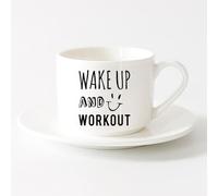 DEBINGY Tasses blanches Citations de beauté Salon La beauté, c'est avoir un bel esprit et une belle âme Fille （6oz/175ml） Lave-vaisselle Service à thé tasse et soucoupe (blanc)