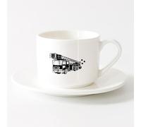 DEBINGY Tasses en céramique avec anses L'éducation est le passeport pour l'avenir Citation inspirante （6oz/175ml） Adapté au micro-ondes Service à thé tasse et soucoupe (blanc)