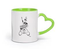 DEBINGY Tasses tendance pour thé et café Logo de salon de coiffure, coupe de cheveux et rasage （11oz/320ml） Idéal pour la maison, le bureau, les cafés, idées cadeaux Vert