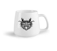 DEBINGY Taza de café con estilo Máscara de cabeza de dragón chino estilo asiático （14oz/400ml） Regalo divertido para amantes del café, mejores amigos del trabajo, compañeros de trabajo y amigos
