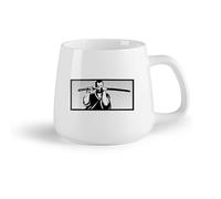 DEBINGY Taza de Café de Cerámica Espada Katana Samurái Japonesa Poder del Guerrero （14oz/400ml） Regalo divertido para amantes del café, mejores amigos del trabajo, compañeros de trabajo y amigos