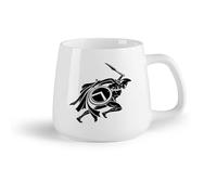 DEBINGY Taza de Cerámica para Hogar y Oficina Espada guerrera de guerra espartana （14oz/400ml） Regalo divertido para amantes del café, mejores amigos del trabajo, compañeros de trabajo y amigos