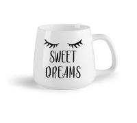 DEBINGY Taza, Taza de Café/Té Frases de dulces sueños para niños: Niña dormida （14oz/400ml） Regalo divertido para amantes del café, mejores amigos del trabajo, compañeros de trabajo y amigos