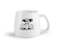 DEBINGY Tazas de porcelana Maquinilla de afeitar manual para corte de pelo de hombre. Maquinilla de afeitar manual para corte de pelo de hombre. （14oz/400ml） Para el hogar y la oficina