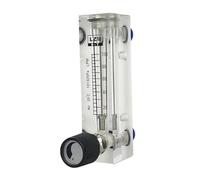 Débitmètre à flotteur d'air et de gaz à poussoir de 8 mm, type panneau, rotamètre avec vanne de régulation(Gas 1-10LPM)