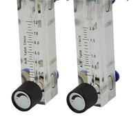 Débitmètre à flotteur de gaz à panneau PMMA de 0,05 à 0,5 L/min, 0,1 à 1 L/min, 0,2 à 2 L/min, débitmètre d'air, rotamètre avec vanne de régulation(0.05-0.5L min)