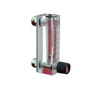 Débitmètre à Flotteur Débitmètre Acrylique de Type Panneau d'air LZM-6T avec raccord de Basse de vanne de réglage Femelle G1/4" Mâle M18*1,5(20-200ml PM)